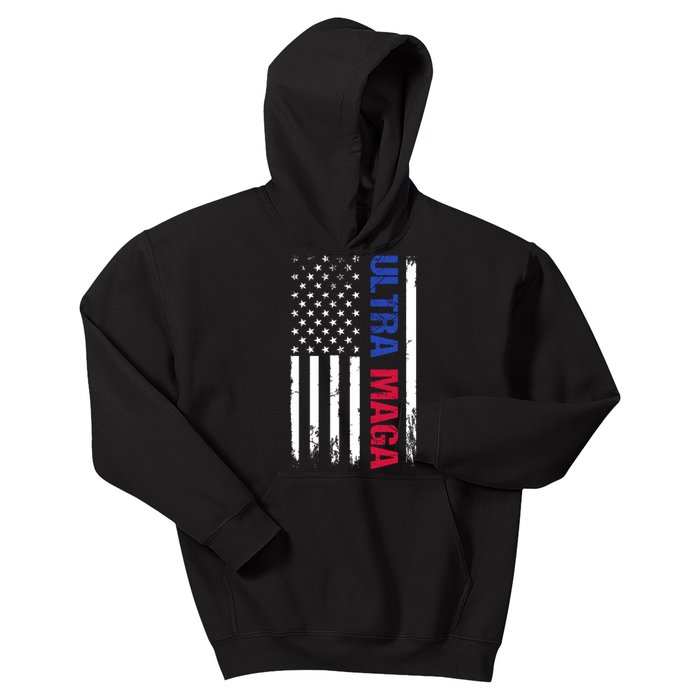 Ultra Maga Flag Kids Hoodie