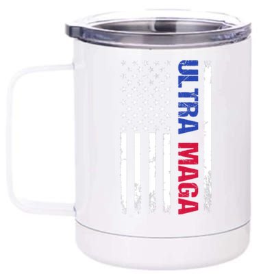 Ultra Maga Flag 12 oz Stainless Steel Tumbler Cup