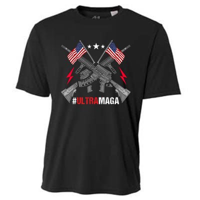 Ultra MAGA Funny Conservative Anti Biden Pro Trump Cooling Performance Crew T-Shirt