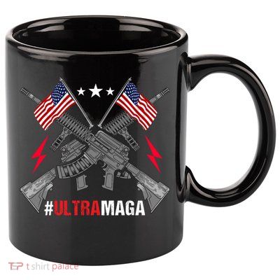 Ultra MAGA Funny Conservative Anti Biden Pro Trump 11oz C Handle Ceramic Mug