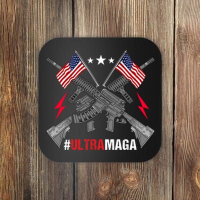 Ultra MAGA Funny Conservative Anti Biden Pro Trump Coaster