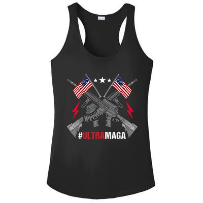 Ultra MAGA Funny Conservative Anti Biden Pro Trump Ladies PosiCharge Competitor Racerback Tank