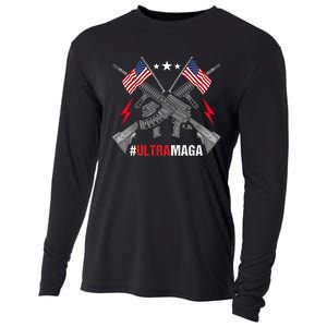 Ultra MAGA Funny Conservative Anti Biden Pro Trump Cooling Performance Long Sleeve Crew