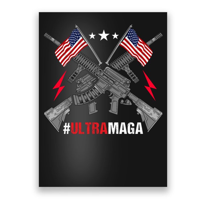 Ultra MAGA Funny Conservative Anti Biden Pro Trump Poster