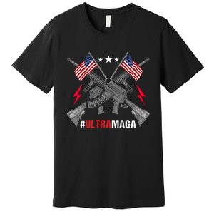 Ultra MAGA Funny Conservative Anti Biden Pro Trump Premium T-Shirt