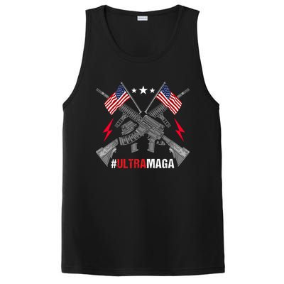 Ultra MAGA Funny Conservative Anti Biden Pro Trump PosiCharge Competitor Tank