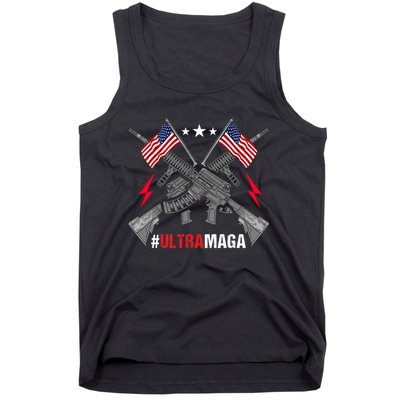 Ultra MAGA Funny Conservative Anti Biden Pro Trump Tank Top