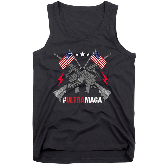 Ultra MAGA Funny Conservative Anti Biden Pro Trump Tank Top