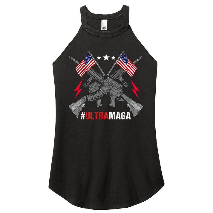 Ultra MAGA Funny Conservative Anti Biden Pro Trump Women's Perfect Tri Rocker Tank