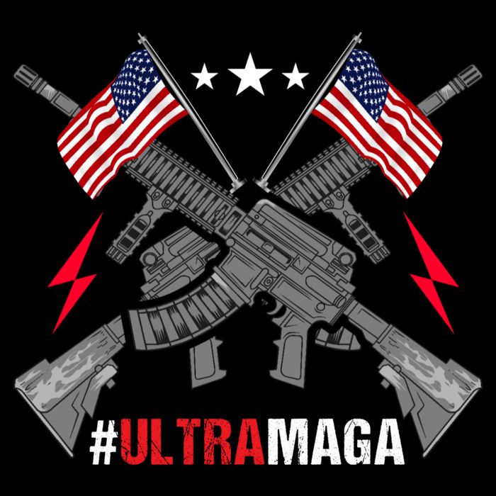 Ultra MAGA Funny Conservative Anti Biden Pro Trump Women's V-Neck T-Shirt