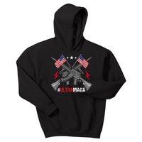 Ultra MAGA Funny Conservative Anti Biden Pro Trump Kids Hoodie