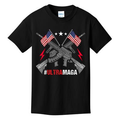 Ultra MAGA Funny Conservative Anti Biden Pro Trump Kids T-Shirt