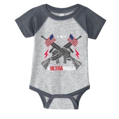 Ultra MAGA Funny Conservative Anti Biden Pro Trump Infant Baby Jersey Bodysuit