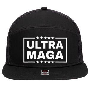 Ultra Maga Funny Anti Joe Biden Proud Ultra Mega 7 Panel Mesh Trucker Snapback Hat