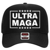 Ultra Maga Funny Anti Joe Biden Proud Ultra Mega High Crown Mesh Back Trucker Hat