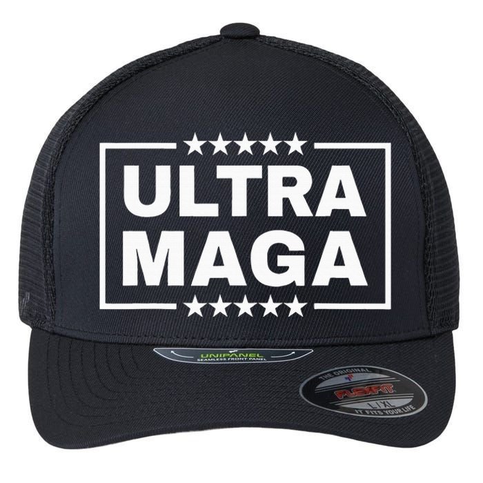 Ultra Maga Funny Anti Joe Biden Proud Ultra Mega Flexfit Unipanel Trucker Cap