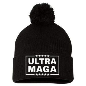 Ultra Maga Funny Anti Joe Biden Proud Ultra Mega Pom Pom 12in Knit Beanie