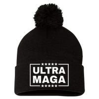 Ultra Maga Funny Anti Joe Biden Proud Ultra Mega Pom Pom 12in Knit Beanie