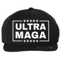 Ultra Maga Funny Anti Joe Biden Proud Ultra Mega Wool Snapback Cap