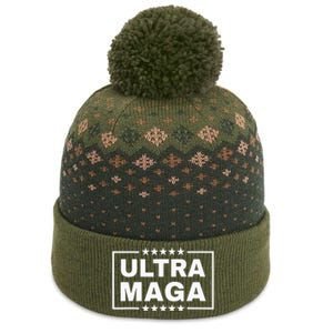 Ultra Maga Funny Anti Joe Biden Proud Ultra Mega The Baniff Cuffed Pom Beanie