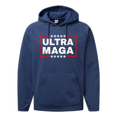 Ultra Mega Funny Anti Joe Biden Performance Fleece Hoodie