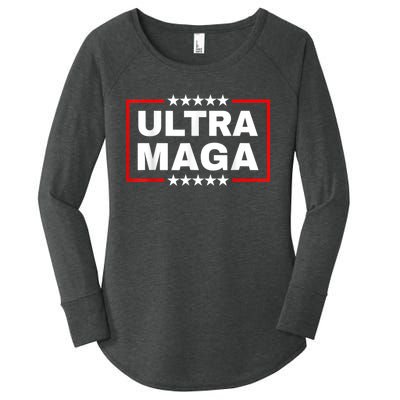 Ultra MAGA Funny Conservative Anti Biden Pro Trump Gift Women's Perfect Tri Tunic Long Sleeve Shirt