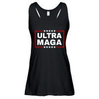 Ultra MAGA Funny Conservative Anti Biden Pro Trump Gift Ladies Essential Flowy Tank