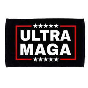 Ultra MAGA Funny Conservative Anti Biden Pro Trump Gift Microfiber Hand Towel