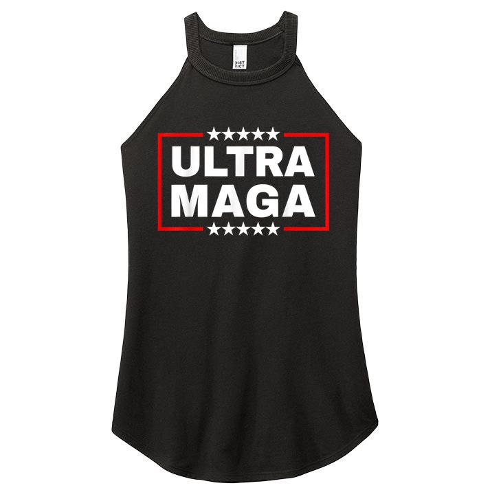 Ultra MAGA Funny Conservative Anti Biden Pro Trump Gift Women's Perfect Tri Rocker Tank
