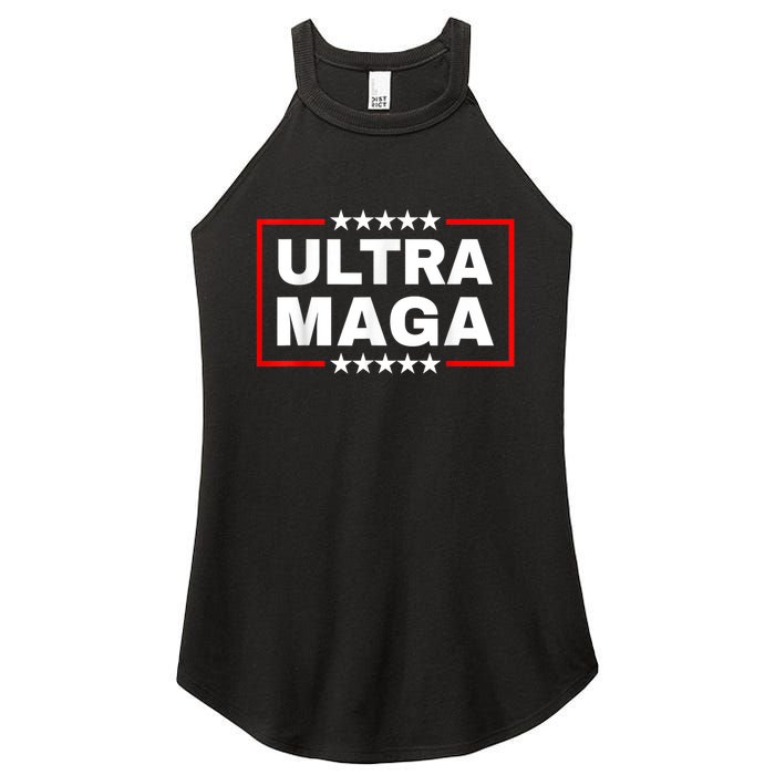 Ultra MAGA Funny Conservative Anti Biden Pro Trump Gift Women's Perfect Tri Rocker Tank