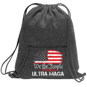 Ultra Maga Funny Anti Biden Us Flag Pro Trump Trendy Sweatshirt Cinch Pack Bag