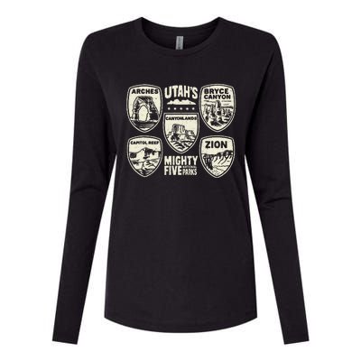 UtahS Mighty Five National Parks Adventure Hiking Womens Cotton Relaxed Long Sleeve T-Shirt