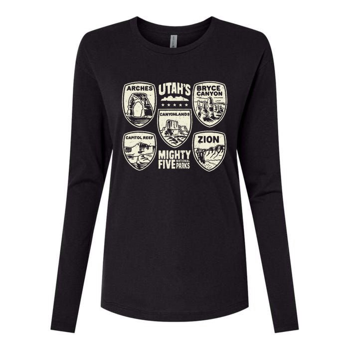 UtahS Mighty Five National Parks Adventure Hiking Womens Cotton Relaxed Long Sleeve T-Shirt