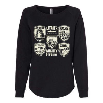 UtahS Mighty Five National Parks Adventure Hiking Womens California Wash Sweatshirt