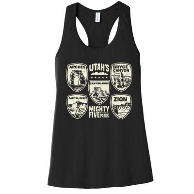 UtahS Mighty Five National Parks Adventure Hiking Women's Racerback Tank