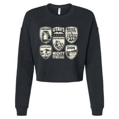 UtahS Mighty Five National Parks Adventure Hiking Cropped Pullover Crew