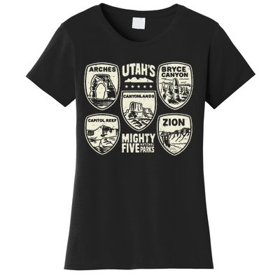 UtahS Mighty Five National Parks Adventure Hiking Women's T-Shirt