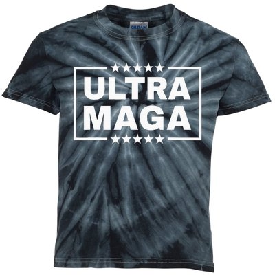 Ultra Maga Funny Anti Joe Biden Proud Ultra Mega Kids Tie-Dye T-Shirt