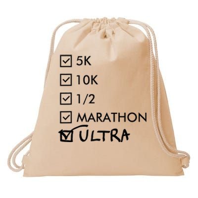 Ultra Marathon Finisher Running Drawstring Bag