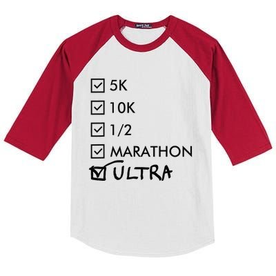 Ultra Marathon Finisher Running Kids Colorblock Raglan Jersey