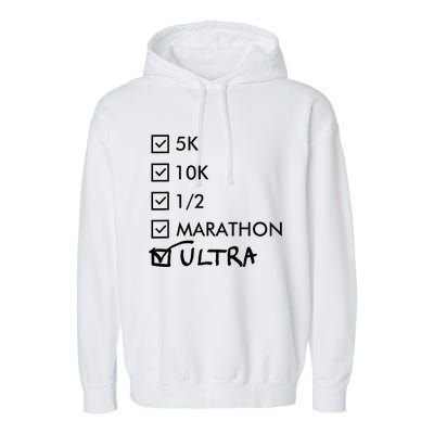 Ultra Marathon Finisher Running Garment-Dyed Fleece Hoodie