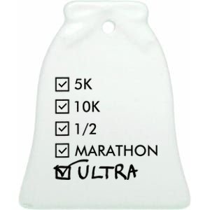 Ultra Marathon Finisher Running Ceramic Bell Ornament