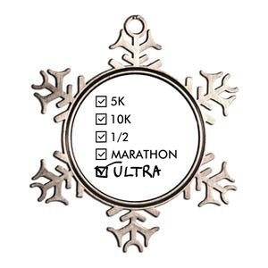 Ultra Marathon Finisher Running Metallic Star Ornament