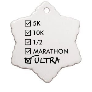 Ultra Marathon Finisher Running Ceramic Star Ornament