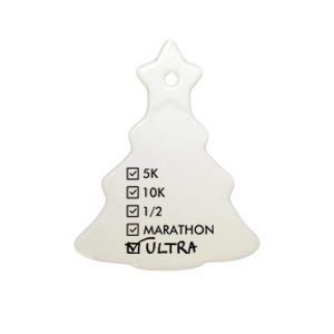 Ultra Marathon Finisher Running Ceramic Tree Ornament