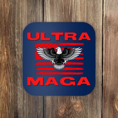 Ultra MAGA Conservative US Flag Coaster