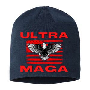 Ultra MAGA Conservative US Flag Sustainable Beanie