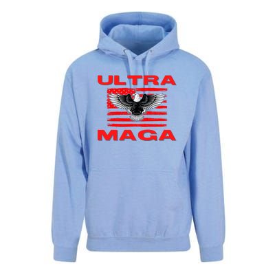 Ultra MAGA Conservative US Flag Unisex Surf Hoodie