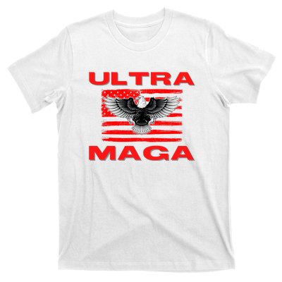 Ultra MAGA Conservative US Flag T-Shirt