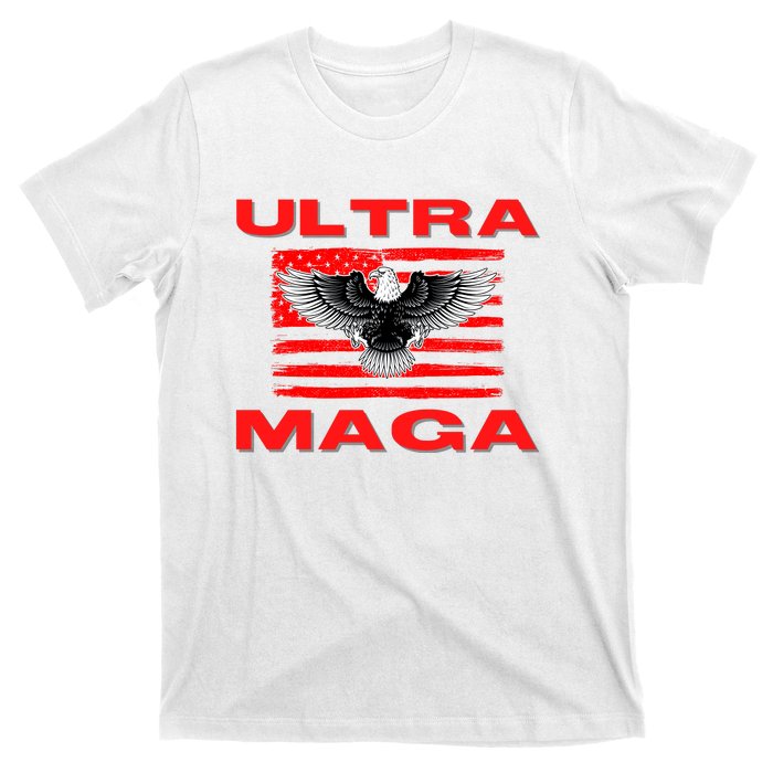 Ultra MAGA Conservative US Flag T-Shirt